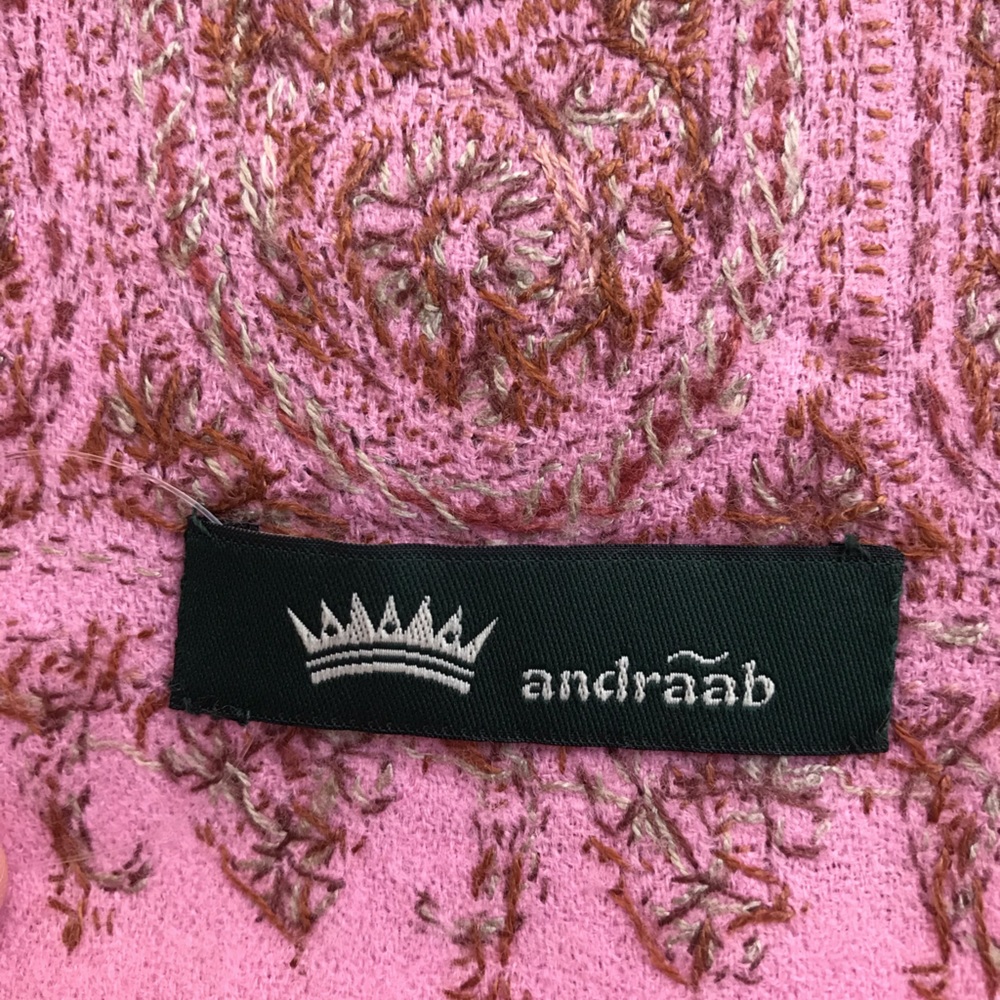 Andraab hand woven shawls with intricate hand embroidery